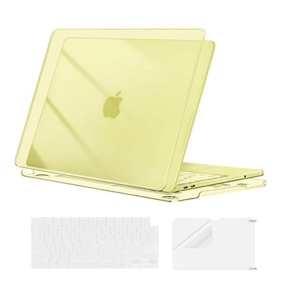 MOSISO Compatible with MacBook Neo Case 13 inch 2026 A3404 A18 Pro Chip | Ultra-thin Protective Crystal Hard Shell Case&Keyboard Cover&Screen Protector, Citrus - color: Citrus