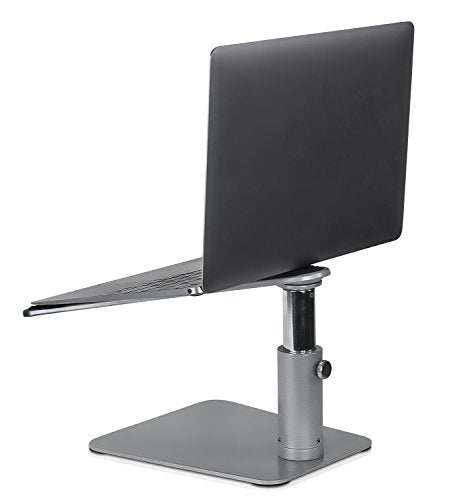 Mount-It! Adjustable Height Laptop Stand for Desk, Ergonomic Laptop Riser for 11–15 Inch Laptops, Tilted Desktop Lift with Anti-Slip Platform, Up to 33 lbs
