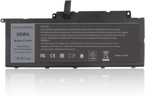 BND F7HVR Laptop Battery Replacement for Dell Inspiron 17 7737 7746 15 7537 5545 Series Ins15HD-2528 Ins15HD-1528 Ins15HD-1828T G4YJM 062VNH T2T3J Battery 14.8V 58Wh