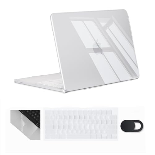 Se7enline for MacBook Neo Case 13 inch 2026 Model A3408,Crystal Transparent | 4 in 1 Laptop Case,Keyboard Cover,Trackpad Protector,Webcam Cover,Anti-Scratch Anti-Drop Full Protection Slim Lightweight - color: Crystal Transparent, size: 13 Inch