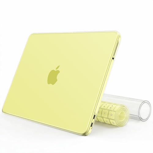 AKIT MacBook Neo 13 inch Case 2026 (A18 Pro, A3404), Citrus Clear | Bare-Metal Feel Hard Shell, 2 Keyboard Cover & Screen Protector, Precise Fit Official, Anti-Scratch & Fingerprint Free - color: Citrus Clear
