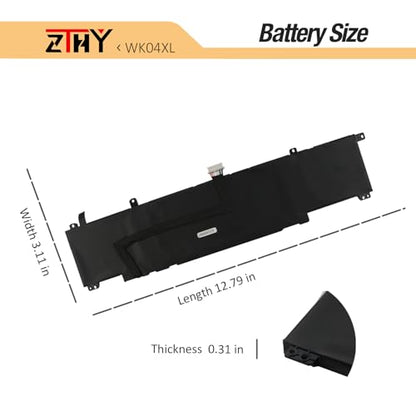 WK04XL 70.07Wh Battery Replacement for HP Victus 15-FA 15-FB 16-D 16-E 16-B | 15-fa0xxx 15-fb0xxx 16-d0xxx 16-e0xxx 16-R 16-S 16T-R OMEN 16-C 16-N 16-B0XXX 16-C0XXX 16-N0XXX 15-FA0029TX 16-D0023DX 4-Cell - size: 12.87*3.15*0.31 inch WK04XL