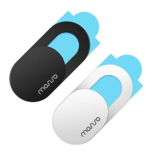 MOSISO Webcam Cover Slide, 0.027 inch Sliding Blocker Laptop Camera Cover | Lens Blocker Shell Sticker Compatible with MacBook Air/Pro/Tablet/Notebook Ultra Thin Privacy Security Protector(2 Pack)