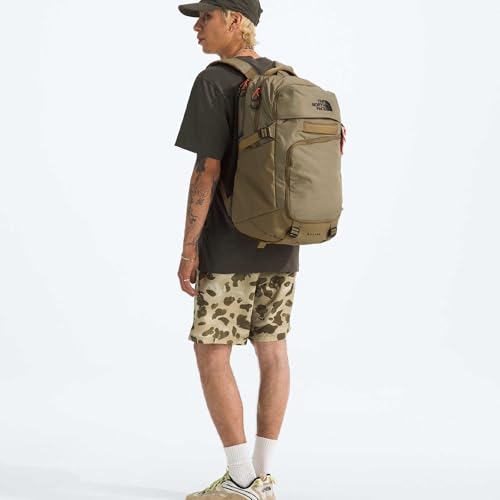 The North Face Router Everyday Laptop Backpack - Daypack, Water Repellent, Laptop Sleeve, Reflective Details, Cedar/Lava Red, One Size - color: Cedar/Lava Red, size: One Size