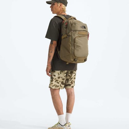 The North Face Router Everyday Laptop Backpack - Daypack, Water Repellent, Laptop Sleeve, Reflective Details, Cedar/Lava Red, One Size - color: Cedar/Lava Red, size: One Size