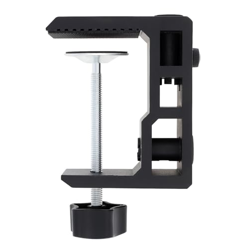 RTNLIT Heavy Duty Desk Clamp for 1/2” and 5/8" Hole Base Magnifying Lamp | Large Metal Table Mount Mic C Clamp, for Microphone Boom Arm, Swing Arm Lamp, Fits up to 3.3" Desktop Thickness