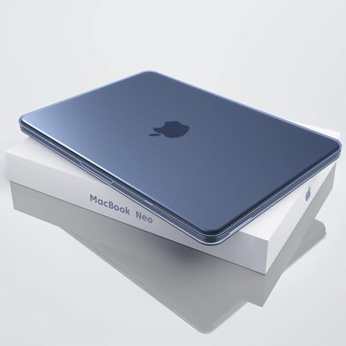 Soonjet Invisible Armor for MacBook Neo Case 13 inch 2026 Mac Laptop Cover | Ultra Thin & Light | Anti Fingerprint, Scratch Resistant | Protective Hard Shell | Blue Matte Finish A3404 | Indigo Clear - color: Indigo Clear