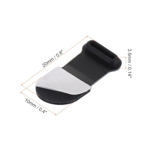 MECCANIXITY 4pcs Anti-Lost Anti Dust Plug, Micro USB Port Dust Covers Caps Silicone for Phone, Black - color: Black