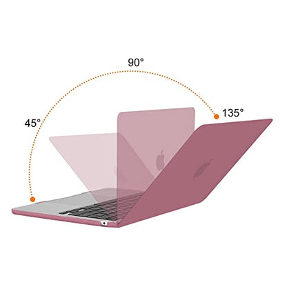 MOSISO Compatible with MacBook Air 13 inch Case M5 2026 M4 M3 M2 2025-2022 | A3449 A3240 A3113 A2681, Scratches-Resistant Protective Hard Shell for MacBook Air 13.6 inch Case, Dusty Rose - color: Dusty Rose
