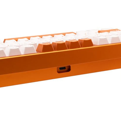 KEEBMONKEY WOBKEY Rainy 75 Aluminum HMX/JWK Switches Mechanical Keyboard with Superior Acoustics, Wired, BT, 2.4G Wireless Connectivity (Pro Orange(Stainless Steel Weight)) - style: Pro Orange(Stainless Steel Weight)