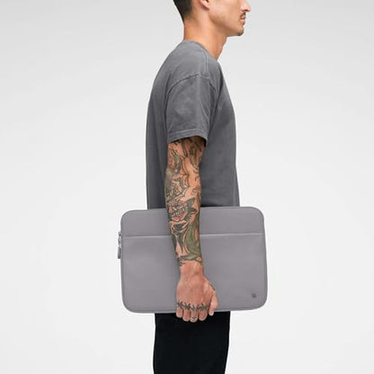 Incase A.R.C. Laptop Sleeve 14 Inch – MacBook Case with Faux Fur Lining, External Pocket – Fits MacBook Pro Air Lenovo Dell HP – Laptop Cover, Computer Case - Travel, Work, College - Grey - color: Grey