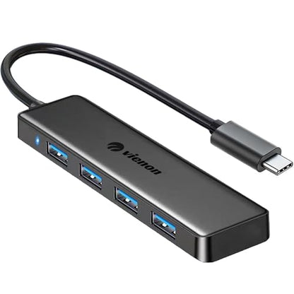 VIENON USB C Hub with 4 USB 3.0 Femal Ports, USB C Splitter USB Extender for C Port Laptop, iMac Pro, MacBook, iPad Pro, Dell, Acer, HP, ASUS, Printer, Camera,Keyborad, Mouse etc