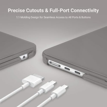 MOSISO Compatible with MacBook Air 15 inch Case M5 2026 M4 M3 M2 2025-2023 | A3448 A3241 A3114 A2941, Scratch-Resistant Protective Hard Shell Case&Keyboard Cover&ScreenFilm&Pouch, Gray - color: Gray