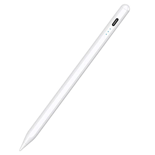 Stylus Pen for iPad 2018-2025,10Min Fast Charging Active Pencil for Apple iPad 11/10/9/8/7/6th,Magnetic Attachment Apple Pencil iPad Pen Accessories for Pro 11/12.9/M4/M5,Air 3/4/5/M2/M3, Mini 5/6/7th - color: White