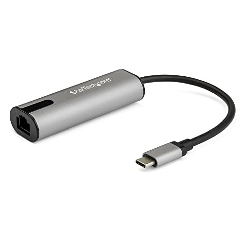 StarTech 2.5GbE USB C to Ethernet Adapter, NBASE-T NIC, 3.1 Laptop, MacBook | Thunderbolt 3 Compatible, 2.5/1G Multi-Speed, MacBook Pro, Surface, Windows & Mac
