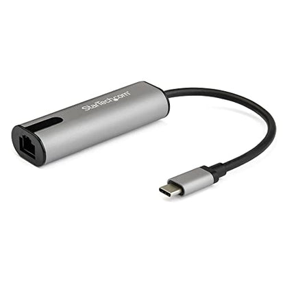 StarTech 2.5GbE USB C to Ethernet Adapter, NBASE-T NIC, 3.1 Laptop, MacBook | Thunderbolt 3 Compatible, 2.5/1G Multi-Speed, MacBook Pro, Surface, Windows & Mac