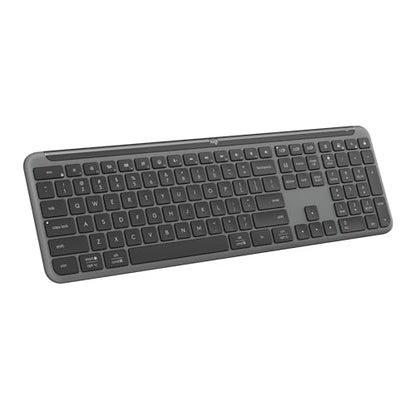 Logitech Signature Slim K950 Wireless Keyboard, Sleek Design, Switch Typing Between Devices, Quiet Typing, Bluetooth, Multi-OS, Windows, Mac, Chrome - Graphite - color: Graphite, style: Battery Powered