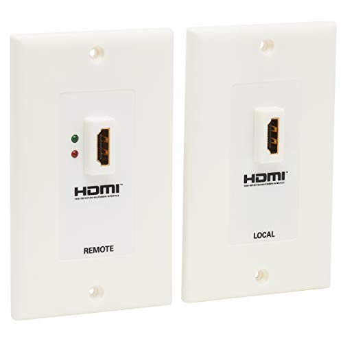 Tripp Lite HDMI Over Dual Cat5/Cat6 Extender Wall Plate Kit with Transmitter and Receiver, TAA, 3 Year Warranty (P167-000) - style: HDMI Wall Plate