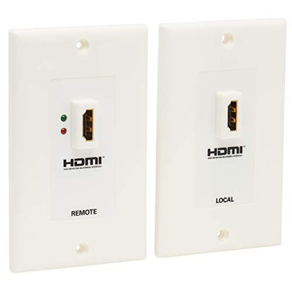Tripp Lite HDMI Over Dual Cat5/Cat6 Extender Wall Plate Kit with Transmitter and Receiver, TAA, 3 Year Warranty (P167-000) - style: HDMI Wall Plate