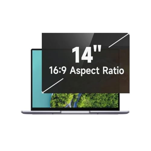 Removable Laptop Privacy Screen Anti Glare Blue Light Screen Protector 16:9 Aspect Removable Anti Glare Blue Light Filter Protector Fully Removable(14inch/31x17.4 cm) - size: 14inch/31x17.4 cm