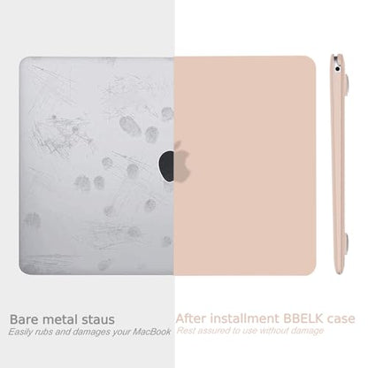 B BELK for MacBook Air 13 inch Case 2021-2018 M1 M1 Chip A2337 A2179 A1932 | Matte Plastic Laptop Hard Shell for MacBook Air 13.3 inch Case with Touch ID & Keyboard Cover & Screen Protector, Camel - color: Camel
