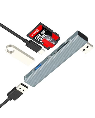 USB to SD Micro SD TF Card Reader HUB (5in1) Type c Charging Adapter USB C OTG 3.0 Multiport Docking Station Extension Splitter MacBook Laptop PC Memory Stick Converter Keyboard Mouse Extender Dongle
