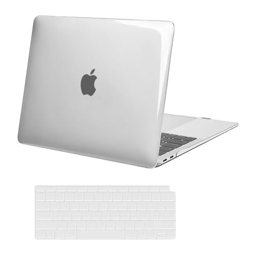 MOSISO Compatible with MacBook Air 13 inch Case M1 2021 2020 2019 2018 Release A2337 A2179 A1932 Touch ID, Plastic Hard Shell Cover&Keyboard Cover for MacBook Air 13.3 inch Case M1, Transparent - color: Transparent