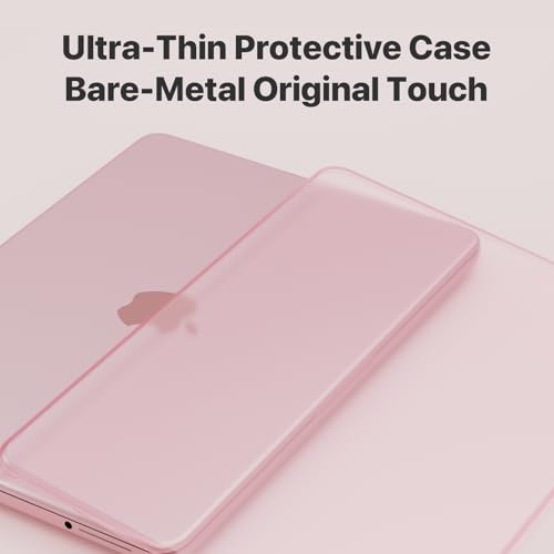 Soonjet Compatible with MacBook Neo Case 13 inch 2026 Release Model A3404,Seamlessly Closes&Fingerprints-Resistant Protective Hard Shell Cover,Great for Work Travel Study Daily Use (Blush Clear) - color: Blush Clear