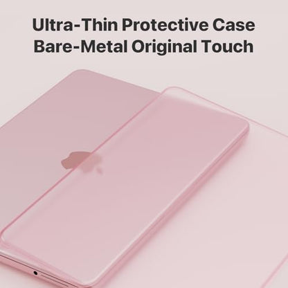 Soonjet Compatible with MacBook Neo Case 13 inch 2026 Release Model A3404,Seamlessly Closes&Fingerprints-Resistant Protective Hard Shell Cover,Great for Work Travel Study Daily Use (Blush Clear) - color: Blush Clear