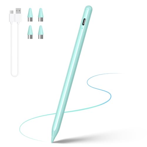 Stylus Pens for Touch Screen, DRYMOKINI Stylist Pen Compatible for Android and i-OS Tablet/Phones, Rechargeable Universal Stylus Pencil Compatible for A-pple/i-Pad/Phone Tablet, Light Blue - color: MintGreen, size: 1 Pack