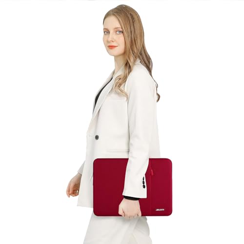 MOSISO Laptop Case 13 inch, Laptop Sleeve Bag with Pocket | Compatible with MacBook Neo A3404 2026/Air/Pro 13 M5/M4/M3/M2/M1 2026-2016, Polyester Vertical Computer Bag, Red - color: Red, size: 13 inch