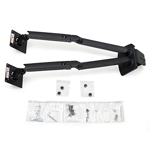 Ergotron – MXV Dual Monitor Arm, VESA Desk Mount – for 2 Monitors Up to 24 Inches, 7 to 20 lbs Each – Matte Black - color: Matte Black