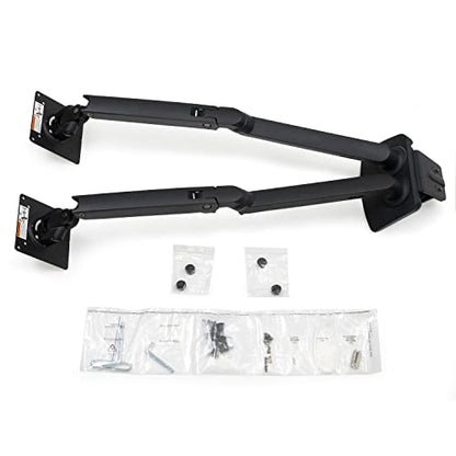 Ergotron – MXV Dual Monitor Arm, VESA Desk Mount – for 2 Monitors Up to 24 Inches, 7 to 20 lbs Each – Matte Black - color: Matte Black