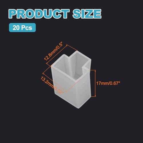 MECCANIXITY RJ45 Dust Covers Caps, RJ45 Dust Plug PE Ethernet Protector Covers for Media Converters, Router, Modem, Laptop, Network Panel, Pack of 20(Clear) - color: Clear