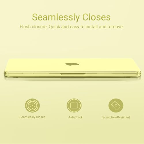 MOSISO Compatible with MacBook Neo Case 13 inch 2026 A3404 A18 Pro Chip | Ultra-Thin Surpass Natural Beauty Seamlessly Closes Protective Hard Shell Case Cover, Crystal Citrus - color: Crystal Citrus