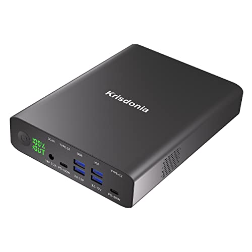 Portable Charger, PD 100W USB C Power Bank 64000mAh Fast Charging External Battery Pack with Dual PD (100W&65W) & 4 USB-A (QC3.0 18W) for Type-C Laptops, MacBook Pros, XPS, iPad Pro