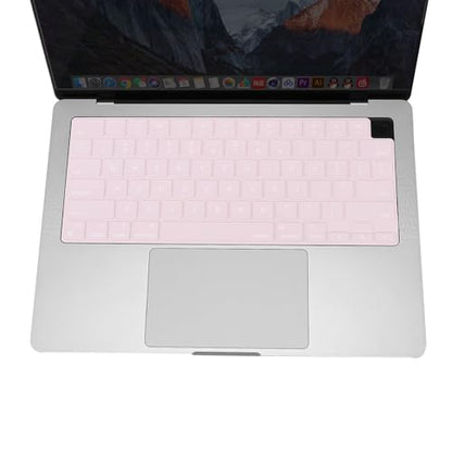 MOSISO Keyboard Cover with Solid Texture, Laptop keyboard Cover | Compatible with MacBook Air 15 inch M3 A3114 M2 A2941/Air 13.6 A3113 A2681/Pro 14/16 M4 M3 M2 M1 - color: Chalk Pink