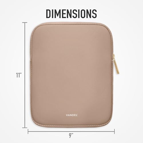 Vandel Slim & Protective Tablet Sleeve for 9-11 inch iPads A16, 11" iPad Pro, 10.9" iPad,10.2" iPad, 10.9" iPad Air, 11 Inch Samsung Galaxy Tab A9+, Bag Fits Magic Keyboard - color: e. Latte, size: 9-11 Inch Tablet