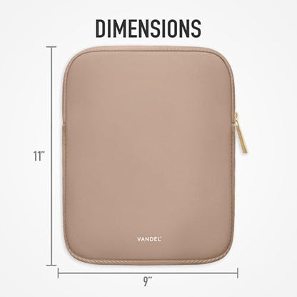 Vandel Slim & Protective Tablet Sleeve for 9-11 inch iPads A16, 11" iPad Pro, 10.9" iPad,10.2" iPad, 10.9" iPad Air, 11 Inch Samsung Galaxy Tab A9+, Bag Fits Magic Keyboard - color: e. Latte, size: 9-11 Inch Tablet