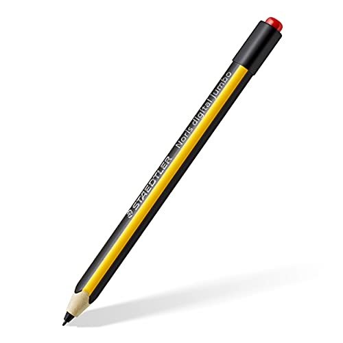 STAEDTLER Noris Jumbo Digital Stylus Pen with Eraser for Touchscreens: No Charging, Thick Triangular Barrel for Comfort, Works with Samsung Galaxy Tab, Kindle Scribe & More, Replacement Nibs & Tool