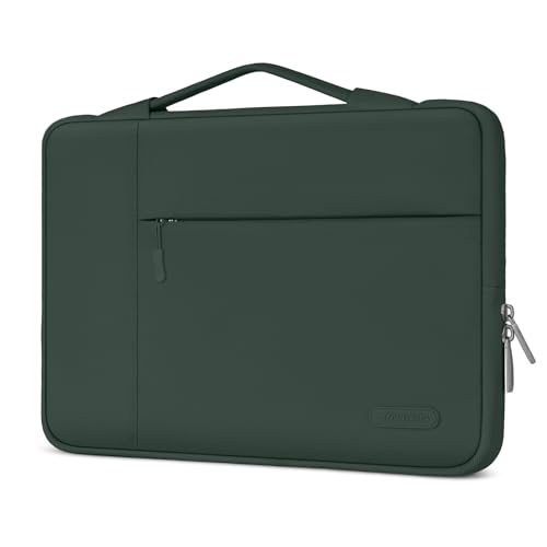 MOSISO Laptop Case 13.3 inch, 13-13.3 inch Laptop Sleeve with Handle Compatible with MacBook Air/Pro 13/Pro 14 M5 M4 M3 M2 M1,HP Dell ASUS Lenovo, Polyester Multifunctional Computer Bag,Midnight Green - color: Midnight Green, size: 13.3 inch