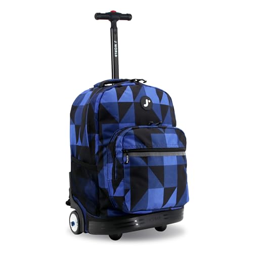 J World New York Sunrise Rolling Backpack, Block Navy, One Size - color: Block Navy