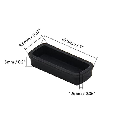 5Pcs DVI Video Silicone Port Anti Dust Protectors Cap Cover Black,WuJuntool