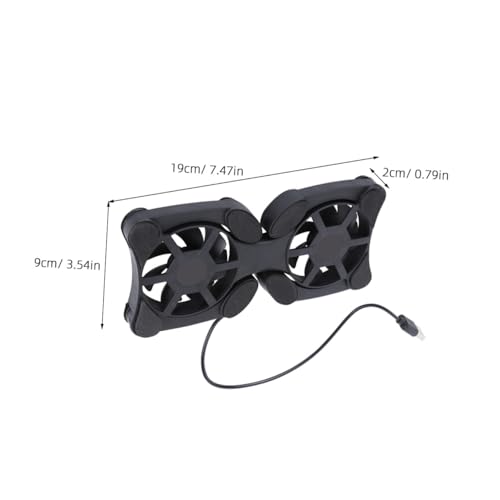 NOLITOY Portable Laptop Cooling Pad with Dual Powerful Fans Foldable Lightweight Design Anti-Slip Pads Efficient Heat Dissipation for Notebook Protection and Enhanced Performance USB