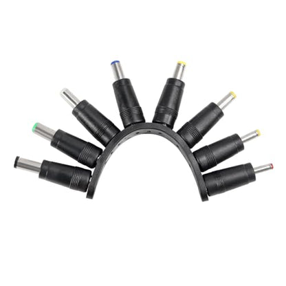 8Pcs Universal 5.5mm x 2.1mm DC AC Connector Power Adapter Tips Connector Power Socket Kits Compatible with Laptop Charger Power Supply Convert Plug Set