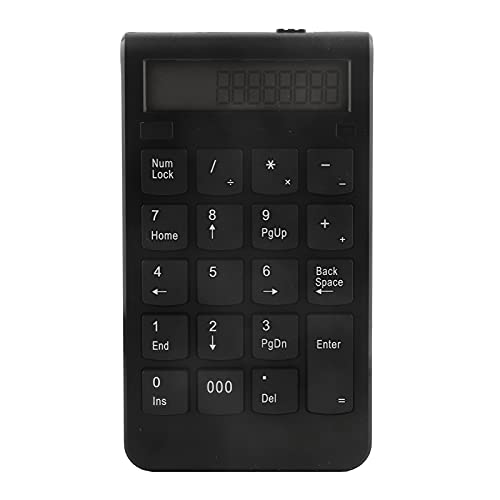 Septpenta Wireless Numeric Keyboard, 2.4G Wireless Transmission, 29 Keys Number Keyboard, Portable Keypad, with LCD Display for Microsoft/Android System