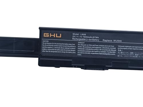 GHU 9-Cell Laptop Battery 87Wh Replacement for Dell Studio 1535 1536 1537 1555 1557 1558, Compatible with PP33L PP39L WU946 WU965 WU960 KM958 MT264 MT276 312-0701 - style: 87 Wh (1535 1555)