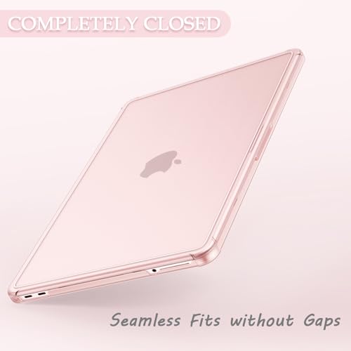 B BELK for MacBook Neo 13 inch Case 2026 A3404 A18 Pro Chip, Blush Clear | 3 in 1 Kit, Anti-Crack Hard Shell, 2 Keyboard Skins & Screen Film, Reinforced TPU Bumper - color: Blush Pink