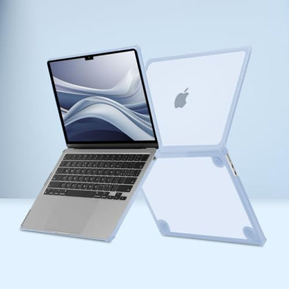 MOSISO Compatible with MacBook Air 13 inch Case M5 2026 M4 M3 M2 2025-2022 | A3449 A3240 A3113 A2681, 3 in 1 Kit Crack-Resistant Heavy Duty Protective Hard Shell Case Cover with TPU Bumper, Baby Blue - color: Baby Blue