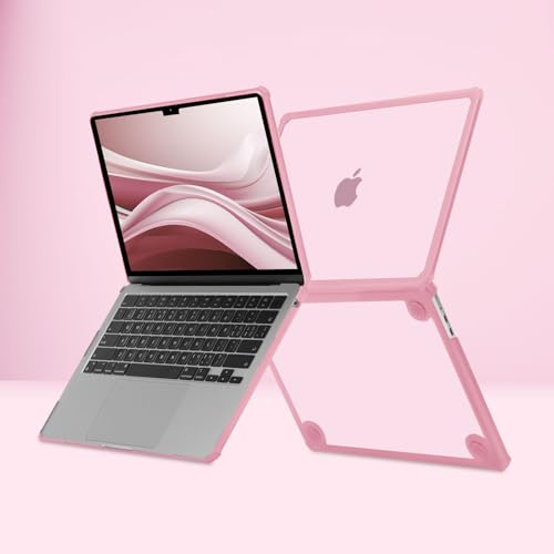 MOSISO Compatible with MacBook Air 13 inch Case M5 2026 M4 M3 M2 2025-2022 | A3449 A3240 A3113 A2681, 3 in 1 Kit Crack-Resistant Heavy Duty Protective Hard Shell Case Cover with TPU Bumper, Chalk Pink - color: Chalk Pink